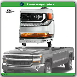 ヘッドライト HID 2016-2018 シボレー シルバラード 1500 ヘッドランプ ドライバー/左側クリア Headlight HID For 2016-2018 Chevy Silverado 1500 Headlamp Driver/Left Side Clear 【並行輸入品】