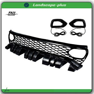 グリルバンパーアセンブリ 2015-2021 ダッジチャージャー SRT アッパーブラックメッシュ新品 Grille Bumper Assembly For 2015-2021 Dodge Charger SRT Upper Black Mesh New 【並行輸入品】