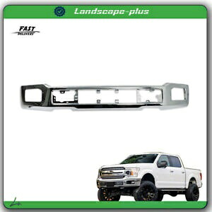 フロントバンパーフェイスバー 2018-2020 フォード F-150 フォグ付き 2018-20 クロームスチールに適合 Front Bumper Face Bar Fit For 2018- 2020 Ford F-150 w/ Fog 2018-20 Chrome Steel 【並行輸入品】
