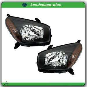 ヘッドライトアセンブリハロゲン LH RH ブラックハウジング 2001 2002 2003 トヨタ RAV4 Headlights Assembly Halogen LH RH Black Housing For 2001 2002 2003 Toyota RAV4 【並行輸入品】