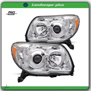 左 + 右サイドヘッドライトアセンブリクロームクリア 2006-2009 トヨタ 4 ランナー Left+Right Side Headlights Assembly Chrome Clear For 2006-2009 Toyota 4Runner 【並行輸入品】