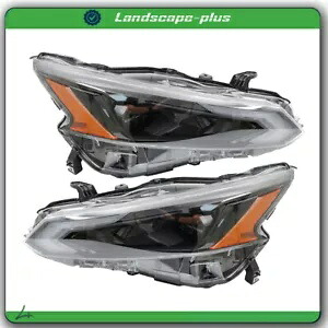ヘッドライトアセンブリ 2022-2023 日産アルティマ左 + 右側 LED ブラッククリア Headlight Assembly For 2022-2023 Nissan Altima Left+Right Side LED Black Clear 【並行輸入品】