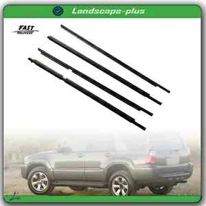 2003-09 トヨタ 4 ランナー 4 個の外窓ウェザーストリップ成形トリムシールに適合 Fit For 2003-09 Toyota 4Runner 4pcs Outer Window Weatherstrip Molding Trim Seals 【並行輸入品】