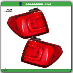 2017-2019 Acadia シリーズ レッド ドライバー & パッセンジャー リア ブレーキ テール ライト クローム For 2017-2019 Acadia Series Red Driver & Passenger Rear Brake Tail Lights Chrome 【並行輸入品】