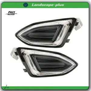 LED DRL パーキングライトバンパーフォグドライビングランプペア LH + RH 2015-2018 フォードエッジ LED DRL Parking Light Bumper Fog Driving Lamp Pair LH+RH For 2015-2018 Ford Edge 【並行輸入品】