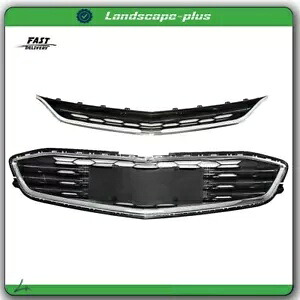 ハニカムフロントバンパー上部&下部グリルシボレーマリブ2016 2017 2018用 Honeycomb Front Bumper Upper&Lower Grille Fit For Chevy Malibu 2016 2017 2018 【並行輸入品】