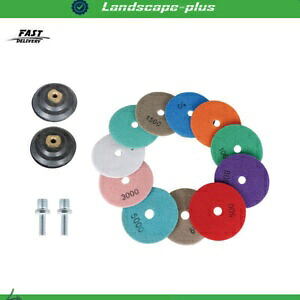 14 パック 4 インチ ダイヤモンド研磨パッド キット 2 個の 5/8 インチ -11 バッカーパッド付き 新品 14 Pack 4 Inch Diamond Polishing Pads Kit with 2PCS 5/8’’-11 Backer Pad NEW 【並行輸入品】