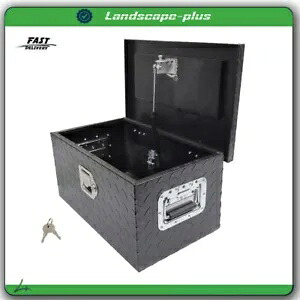 20 インチ ブラック アルミニウム ダイヤモンド プレート ツール ボックス トレーラー ピックアップ サイド ハンドル付き 20 Inch Black Aluminum Diamond Plate Tool Box Trailer Pickup with Side Handle 【並行輸入品】