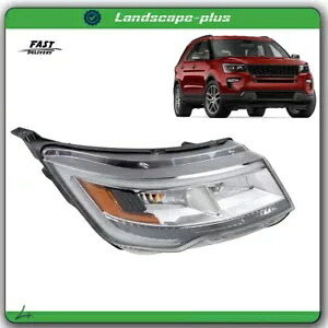 2016-2018 フォード エクスプローラー ヘッドライト LED DRL クロームハウジング助手席側付き For 2016-2018 Ford Explorer Headlight w/ LED DRL Chrome Housing Passenger Side 【並行輸入品】