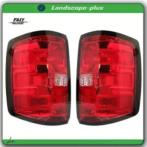 ペアテールライト 2014-2015 シルバラードアウターランプ L+R ハロゲンレッドリア方式に適合 Pair Tail Lights Fit For 2014-2015 Silverado Outer Lamps L+R Halogen Red Rear 方式 【並行輸入品】