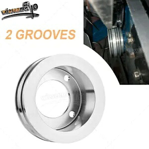 スモールブロックフォードクランクシャフトプーリー 302 351W 351C V ベルト SBF クランク 2 溝に適合 Fit Small Block Ford Crankshaft Pulley 302 351W 351C V-Belt SBF Crank 2 Groove 【並行輸入品】