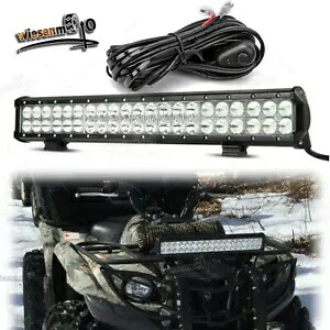 Can-Am アウトランダー マックス 570 1000 レネゲード ATV 126W 20 インチ LED ライトバー + ワイヤーキットに適合 Fit Can-Am Outlander Max 570 1000 Renegade ATV 126W 20'' LED Light Bar+Wire Kit 【並行輸入品】