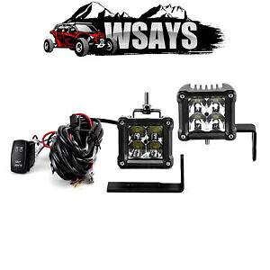 3 インチ ドライビング ポッド 30° スポット ビーム A ピラー マウント ワイヤー キット Polaris RZR PRO R/R 4 用 3\