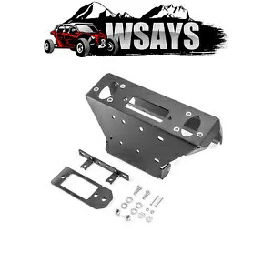 WSAYS スチール ウインチ マウント 2021-2024 Can Am Commander 700 1000 穴あけ不要 WSAYS Steel Winch Mount For 2021-2024 Can Am Commander 700 1000 no drilling 【並行輸入品】