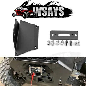 ポラリスレンジャー XP 1000 & クルー 17+ WSAYS UTV ブラックスチールウインチ取付プレート用 For Polaris Ranger XP 1000 & Crew 17+ WSAYS UTV Black Steel Winch Mounting Plate 【並行輸入品】