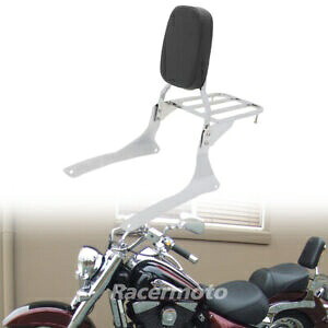 クローム シーシーバー バックレスト 荷物ラック スズキ ブールバード C90/VL1500 イントルーダー用 Chrome Sissy Bar Backrest Luggage Rack for Suzuki Boulevard C90/VL1500 Intruder 【並行輸入品】