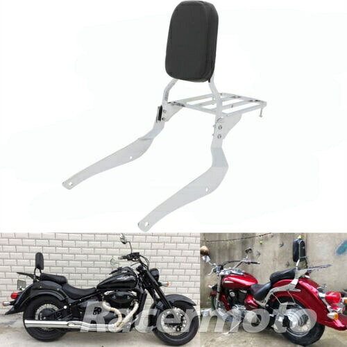 バックレスト シーシーバー 荷物ラック スズキ ブールバード C50 M50 ヴォルシア VL400 VL800用 Backrest Sissy Bar Luggage Rack for Suzuki Boulevard C50 M50 Volusia VL400 VL800 【並行輸入品】