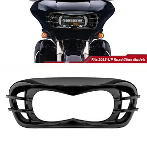 ブラック ABS ヘッドライトベゼル ハーレー 15-23 ロードグライド スペシャル FLTRXS FLTRX に適合 Black ABS Headlight Bezel Fit For Harley 15-23 Road Glide Special FLTRXS FLTRX 【並行輸入品】
