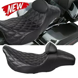 運転席助手席 2 アップ シート & バックレスト ハーレー エレクトラ ロード グライド キングに適合 Driver Passenger 2-Up Seat & Backrest Fit For Harley Electra Road Glide King 【並行輸入品】