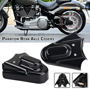 ブラックマウントリアファントムスイングアームアクスルカバーハーレーヘリテージソフテイルに適合 Black Mount Rear Phantom Swingarm Axle Covers Fit For Harley Heritage Softail 【並行輸入品】