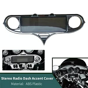 ステレオラジオダッシュアクセントカバークロームフィットハーレーエレクトラグライド FLHTC FLHT Stereo Radio Dash Accent Cover Chrome Fit For Harley Electra Glide FLHTC FLHT 【並行輸入品】