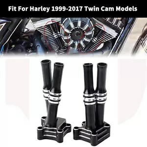 BLK アルミニウム プッシュロッド & タペット カバー キット ハーレー クロスボーン ソフテイル スプリンガー用 BLK Aluminum Pushrod & Tappet Cover Kit For Harley Cross Bones Softail Springer 【並行輸入品】