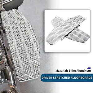 ハーレー 86up ツーリング ロードキング ストリート グライド用フロントドライバーストレッチフロアボード Front Driver Stretched Floorboard For Harley 86up Touring Road King Street Glide 【並行輸入品】