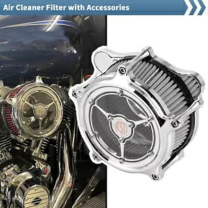 クローム CNC RSD エアクリーナー グレー インテーク フィルター ハーレー ストリート グライド ソフテイル用 Chrome CNC RSD Air Cleaner Grey Intake Filter For Harley Street Glide Softail 【並行輸入品】