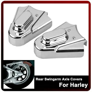ペアクローム ABS リアスイングアームアクスルカバーハーレーファットボーイソフテイル FXST に適合 Pair Chrome ABS Rear Swingarm Axle Covers Fit For Harley Fatboy Softail FXST 【並行輸入品】