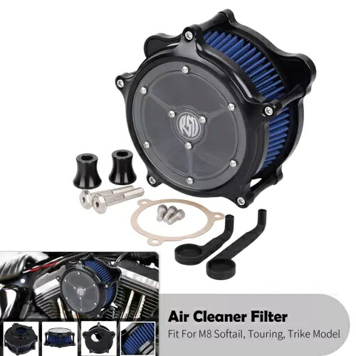 RSD エアクリーナー ブルー インテークフィルター ハーレーロードグライド ウルトラリミテッド FLHTK に適合 RSD Air Cleaner Blue Intake Filter Fit For Harley Road Glide Ultra Limited FLHTK 【並行輸入品】