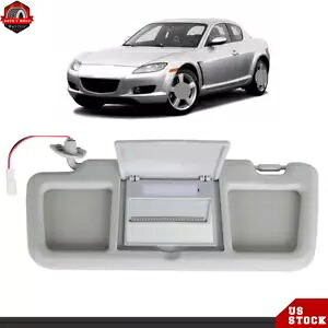 2004-2011 マツダ RX-8 グレードライバー左ドライブサイドサンバイザーミラー付きに適合 Fit For 2004-2011 Mazda RX-8 Gray Driver Left Drive Side Sun Visor With Mirror 【並行輸入品】