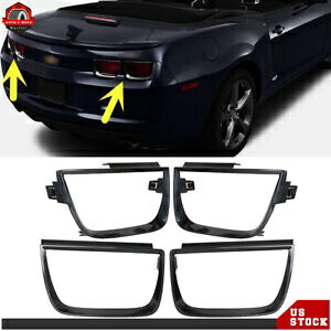 シボレーカマロ LT LS SS 10 11 12 13 4 個セットテールライトベゼルカバーブラック For Chevy Camaro LT LS SS 10 11 12 13 Set Of 4 Tail Light Bezel Covers Black 【並行輸入品】
