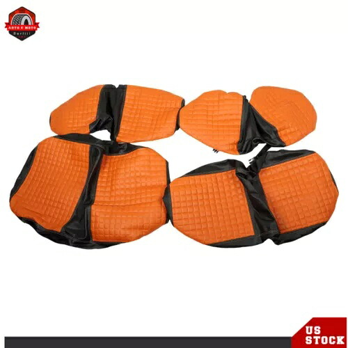 ゴルフカートフロントとリアシートカバー EZGO クラブカー FREEDOM TXT 2014+ オレンジ Golf cart front and rear seat covers For EZGO Club Car FREEDOM TXT 2014+ orange 【並行輸入品】