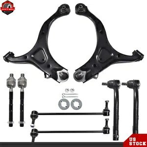 8×キット コントロールアーム ボールジョイント スウェイバー リンク タイロッドエンド LH RH 08-10 サンタフェ用 8× Kit Control Arm Ball Joint Sway Bar Link Tie Rod End LH RH For 08-10 Santa Fe 【並行輸入品】