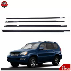 レクサス GX470 2003-2009 車のウェザーストリップウィンドウモールディングトリムシールベルト 4 個 For Lexus GX470 2003-2009 Car Weatherstrip Window Moulding Trim Seal Belt 4Pcs 【並行輸入品】