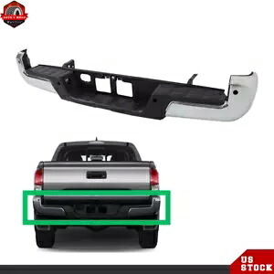リアステップバンパー クローム 2016-2023 トヨタ タコマ用 パーキングエイドセンサー穴付き Rear Step Bumper Chrome For 2016-2023 Toyota Tacoma W/Parking Aid Sensor Holes 【並行輸入品】