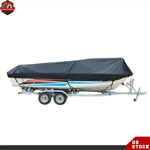11-13フィート ヨットカバー ボートカバー 420D V-ハル ランナバウト ブラック 防水 11-13ft Yacht Cover Boat Cover 420D V-Hull Runabouts Black Waterproof 【並行輸入品】