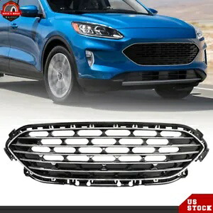 20-22 フォード エスケープ フロント アッパー グリル グリル ブラック W/クローム成形 LJ6Z8200DB For 20-22 Ford Escape Front Upper Grille Grill Black W/Chrome Molding LJ6Z8200DB 【並行輸入品】