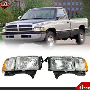 ヘッドライトヘッドランプペア 1994 1995 1996 97 98 99 01 02 ダッジラム 1500-3500 Headlights Headlamps Pair For 1994 1995 1996 97 98 99 01 02 Dodge Ram 1500-3500 【並行輸入品】