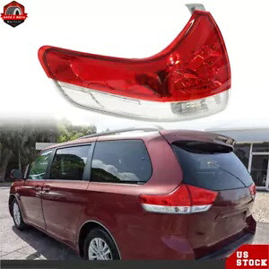 2011-2014 トヨタ シエナ用アウタードライバー左側テールライトレッドブレーキランプ For 2011-2014 Toyota Sienna Outer Driver Left Side Tail Light Red Brake Lamp 【並行輸入品】