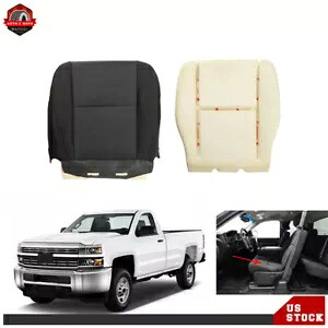 シボレーシルバラード 2007-2014 2500/3500HD 黒ボトムシートカバー + フォームクッション For Chevy Silverado 2007-2014 2500/3500HD Black Bottom Seat Cover + Foam Cushion 【並行輸入品】