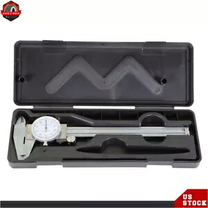 6 インチ ダイヤル キャリパー カーボンスチール ショックプルーフ 0.001 インチ 1 インチ 新品 6\