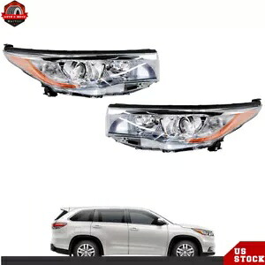 トヨタ ハイランダー 2014 2015 2016 ペアヘッドライトアセンブリヘッドランプ LH & RH For Toyota Highlander 2014 2015 2016 Pair Headlights Assembly Headlamps LH&RH 【並行輸入品】