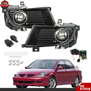 フロントフォグランプランプ カバー配線キット付き 2004-2005 三菱ランサー用 Front Fog Lights Lamps w/Cover Wiring Kits For 2004-2005 Mitsubishi Lancer 【並行輸入品】