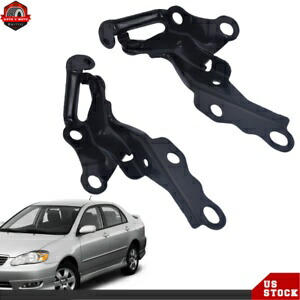左右サイドフードヒンジセット ブラック 2003 2004-2008 トヨタ カローラ/マトリックス用 Left & Right Side Hood Hinge Set Black For 2003 2004-2008 Toyota Corolla/Matrix 【並行輸入品】
