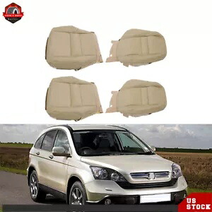 運転席&助手席レザーシートカバー タン 4パック 2007-2011 Honda CRV CR-Vに適合 Driver & Passenger Leather Seat Cover Tan 4Pack Fit For 2007-2011 Honda CRV CR-V 【並行輸入品】