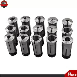 15個5Cラウンドコレットセットフラクショナル1/8インチ～1インチ高精度旋盤 15 Pc 5C Round Collet Set Fractional 1/8\