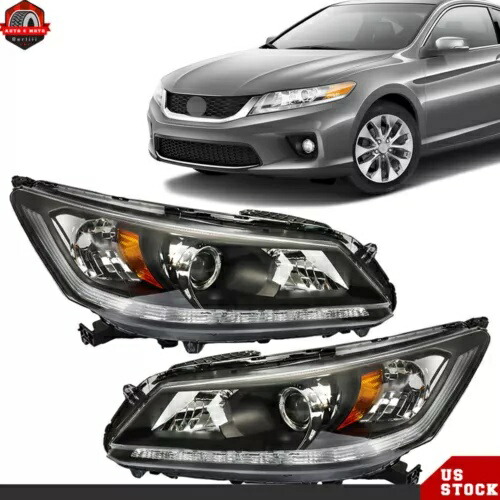 ハロゲンヘッドライト 2013-2015 ホンダ アコードセダン W/LED DRL 左側 & 右側 Halogen Headlights For 2013-2015 Honda Accord Sedan W/LED DRL Left&Right Side 【並行輸入品】