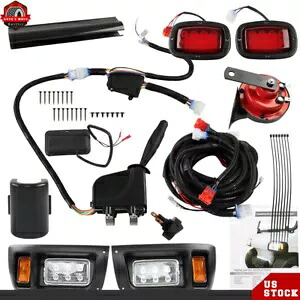 ゴルフカート LED ライトキット クラブカー DS 用 ヘッドライト テールライト付き ホーンブレーキ 12V Golf Cart LED Light Kit For Club Car DS W/ Headlight Tail Lights Horn Brake 12V 【並行輸入品】