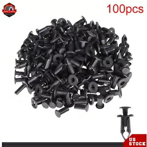 100x 8 ミリメートル径穴プラスチックリベットファスナープッシュピンリベット自動車フェンダーバンパー用 100x 8mm Dia Hole Plastic Rivets Fastener Push Pin Rivets For Auto Fender Bumper 【並行輸入品】